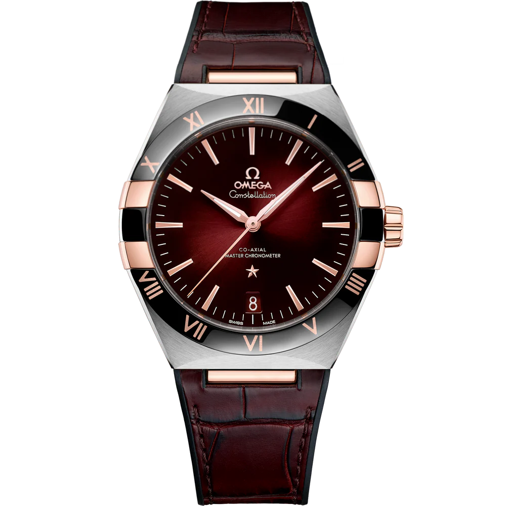 Constellation 41mm Steel Leather Bracelet