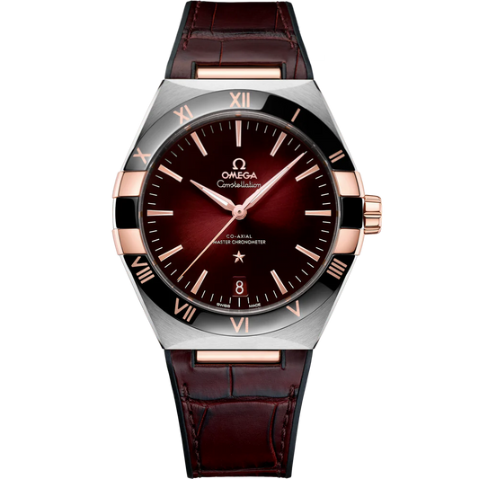 Constellation 41mm Steel Leather Bracelet